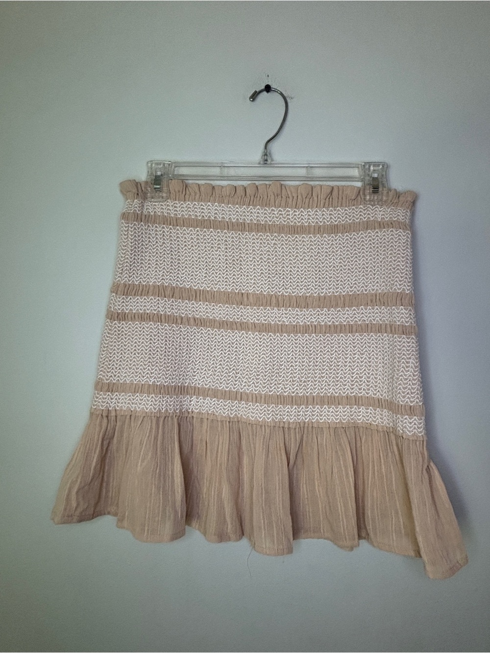 Smocked Ruffle Hem Women's Skirt